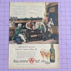 Vintage 1947 Ballantine Ale Print Ad